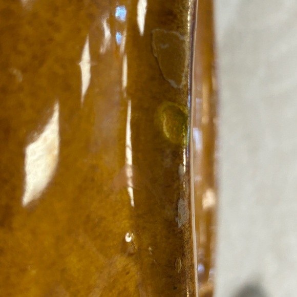 Vintage MCM Cal Style Ashtray Trinket Jewelry Dish Orange Brown Smoking Collect - Picture 11 of 11